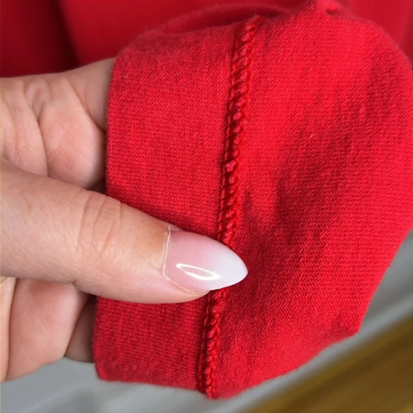 Vintage 90s Valentine’s Day Graphic Tee Cupid Cartoon Red Single Stitch USA L - Picture 6 of 11